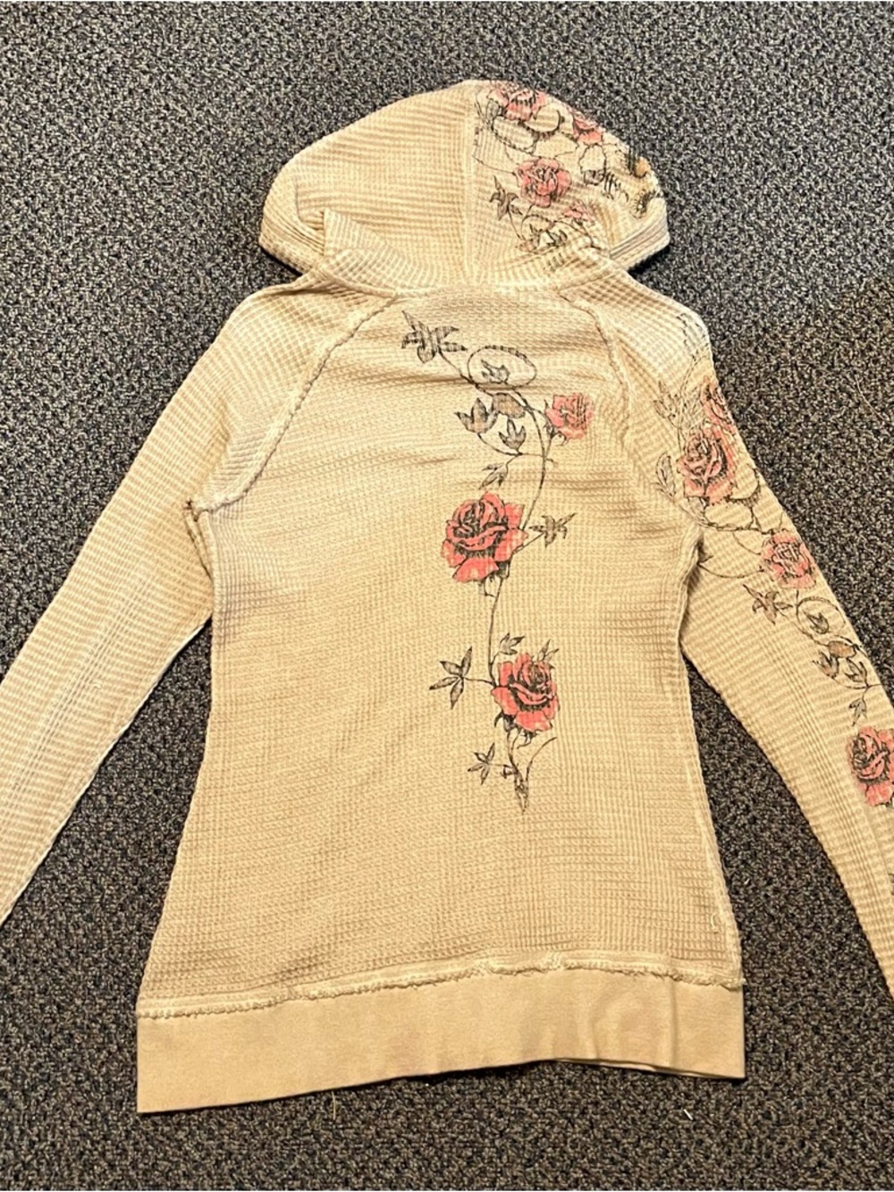 Harley-Davidson Cream Knit Zip-Up with Logo Patch - Picture 3 of 3